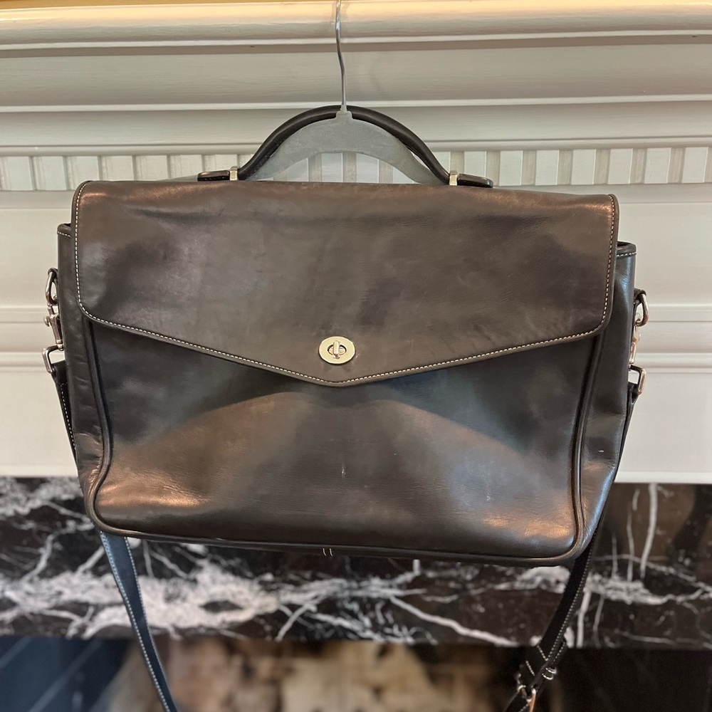 Coach Black Leather Satchel